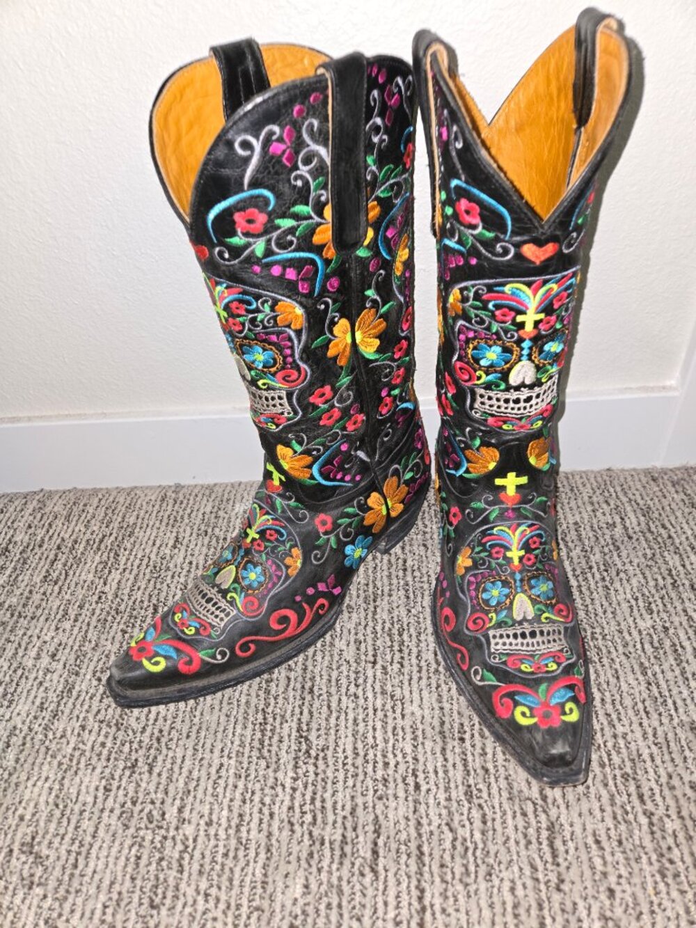 Old Gringo Klak Sugar Skull Boots size 10 - Picture 5 of 8